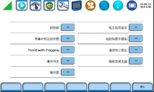 電能質(zhì)量分析儀測(cè)試數(shù)據(jù)趨勢(shì)圖